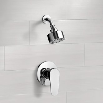 Shower Faucet Chrome Shower Faucet Set with Multi Function Shower Head Remer SS01