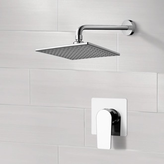 Shower Faucet Chrome Shower Faucet Set with 8