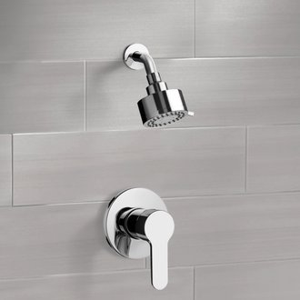 Shower Faucet Chrome Shower Faucet Set with Multi Function Shower Head Remer SS07
