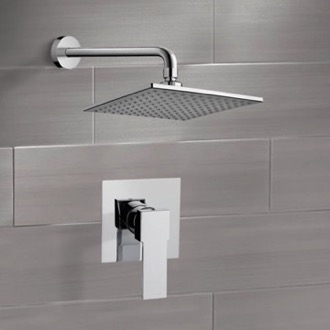 Shower Faucet Chrome Shower Faucet Set with 8