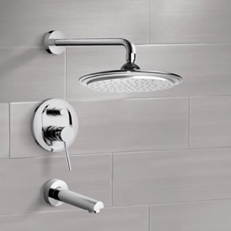 Tub and Shower Faucet Chrome Tub and Shower Faucet Sets with 9