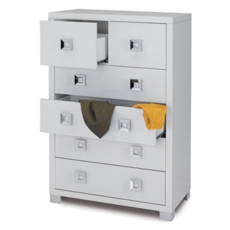 Cabinet Modern Glossy White 6 Drawer Cabinet Sarmog 572