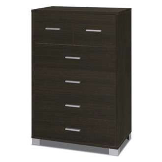 Cabinet Decorative 6 Drawer Wood Cabinet with Chrome-Plated Feed and Handles Sarmog 772