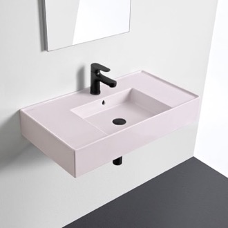 Bathroom Sink Pink Bathroom Sink, Ceramic Scarabeo 5123-54