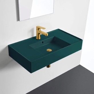 Bathroom Sink Green Bathroom Sink, Ceramic Scarabeo 5123-55