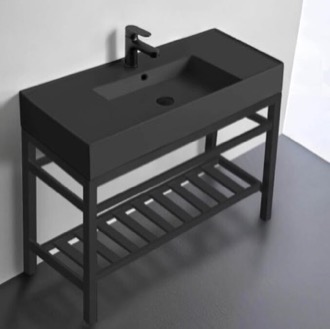 Console Bathroom Sink Black Modern Console Sink Vanity, 40