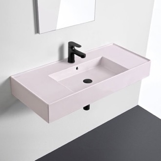 Bathroom Sink Pink Bathroom Sink, Ceramic Scarabeo 5124-54