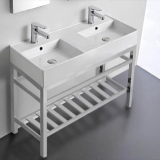 Console Bathroom Sink Modern Double Console Sink Vanity, 40