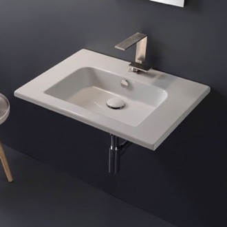 ADA Compliant Wall Mounted Sink, Modern, Rectangular, 36, with Counter Space, ml Scarabeo 3008 by Nameeks