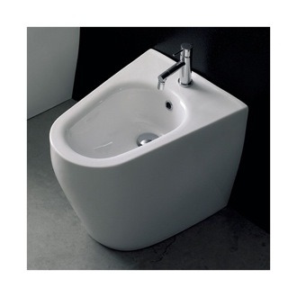 Bidet Modern Floor Standing Bidet, Ceramic, Rounded Scarabeo 8049/A