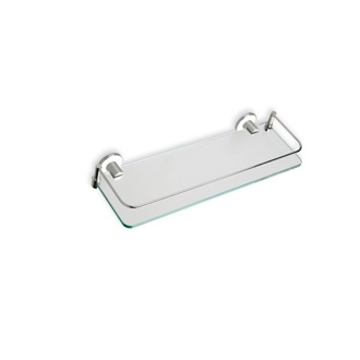 Bathroom Shelf Satin Nickel Clear Glass Bathroom Shelf StilHaus 819-36