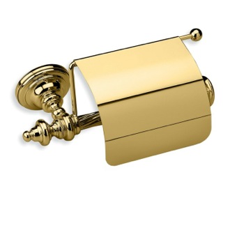 Toilet Paper Holder Toilet Roll Holder With Cover, Classic-Style, Brass StilHaus G11C