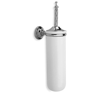 Toilet Brush Toilet Brush Holder, Wall Mounted, Round, Classic-Style, Ceramic StilHaus G12