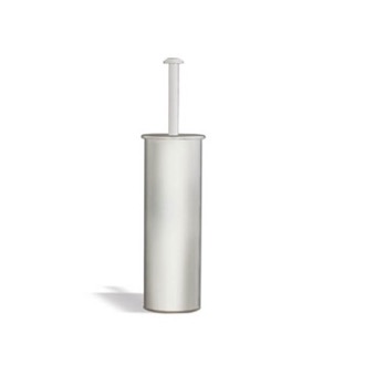 Toilet Brush Toilet Brush Holder, Brushed Nickel, Rounded Brass StilHaus ME039-36