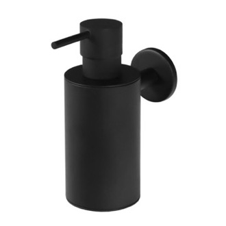 Soap Dispenser Soap Dispenser, Wall Mounted, Round, Black StilHaus ME30-23