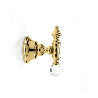 Bathroom Hook Gold Finish Brass Robe Hook with Crystal StilHaus SL13-16