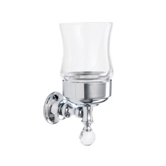 Toothbrush Holder Wall Mounted Clear Glass Toothbrush Holder with Crystal StilHaus SL10