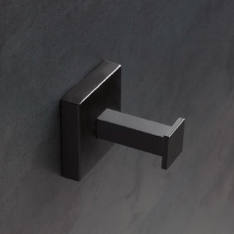 Bathroom Hook Bathroom Hook, Wall Mounted, Matte Black StilHaus U13-23