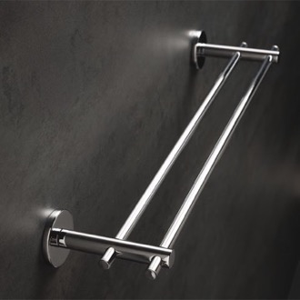 Double Towel Bar Chrome 18 Inch Double Towel Bar Made in Brass StilHaus VE45.2-08