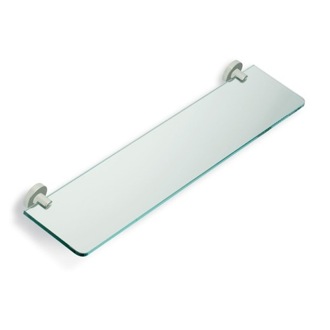 Bathroom Shelf Satin Nickel Clear Glass Bathroom Shelf StilHaus VE04-36