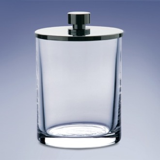 Bathroom Jar Plain Crystal Glass Cotton Ball Jar Windisch 881261