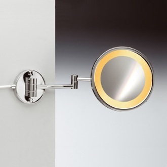 Makeup Mirror Wall Mounted Magnifying Makeup Mirror, Round, Hardwired Windisch 99153/2/D