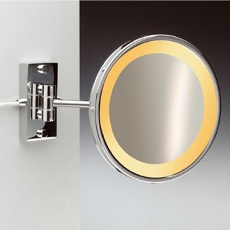 Makeup Mirror Wall Mounted Magnifying Makeup Mirror, Round, Hardwired Windisch 99157/1/D