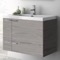 Modern Bathroom Vanity, Wall Mounted, 32