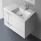 Wall Mounted Bathroom Vanity, Modern, 31