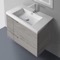 Modern Bathroom Vanity, Wall Mounted, 32