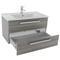 Grey Walnut Floating Bathroom Vanity, 34