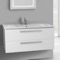 Modern Wall Mount Bathroom Vanity & Sink, 38