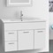 Wall Mount Bath Vanity, Modern, 33