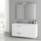 Trough Wall Mount Bathroom Vanity & Sink, Modern, 47