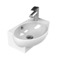 Small Corner Ceramic Wall Mounted or Vessel Sink