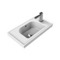 Rectangle White Ceramic Wall Mounted or Drop In Sink