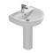 Round White Ceramic Pedestal Sink