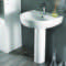 Round White Ceramic Pedestal Sink