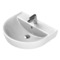 Round White Ceramic Wall Mounted Sink