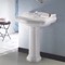 Classic-Style White Ceramic Pedestal Sink