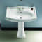 Classic-Style White Ceramic Pedestal Sink