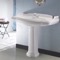 Classic-Style White Ceramic Pedestal Sink