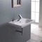 Rectangular White Ceramic Wall Mounted or Drop In Sink