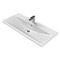 Rectangle White Ceramic Wall Mounted or Drop In Sink