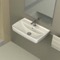 Rectangular White Ceramic Wall Mounted or Drop In Sink