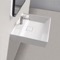Square White Ceramic Wall Mounted or Drop In Sink
