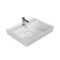 Rectangular White Ceramic Wall Mounted or Drop In Sink