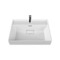 Rectangular White Ceramic Wall Mounted or Drop In Sink