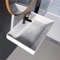 Rectangular White Ceramic Wall Mounted or Drop In Sink