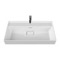 Rectangular White Ceramic Wall Mounted or Drop In Sink